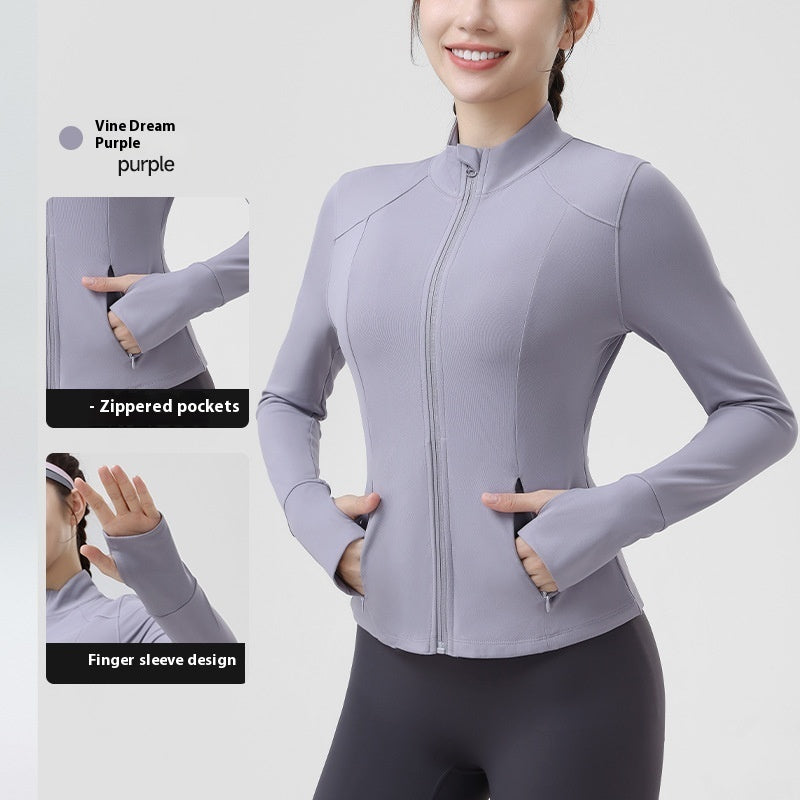 Autumn Outdoor Yoga Clothes Sports Coat For Women