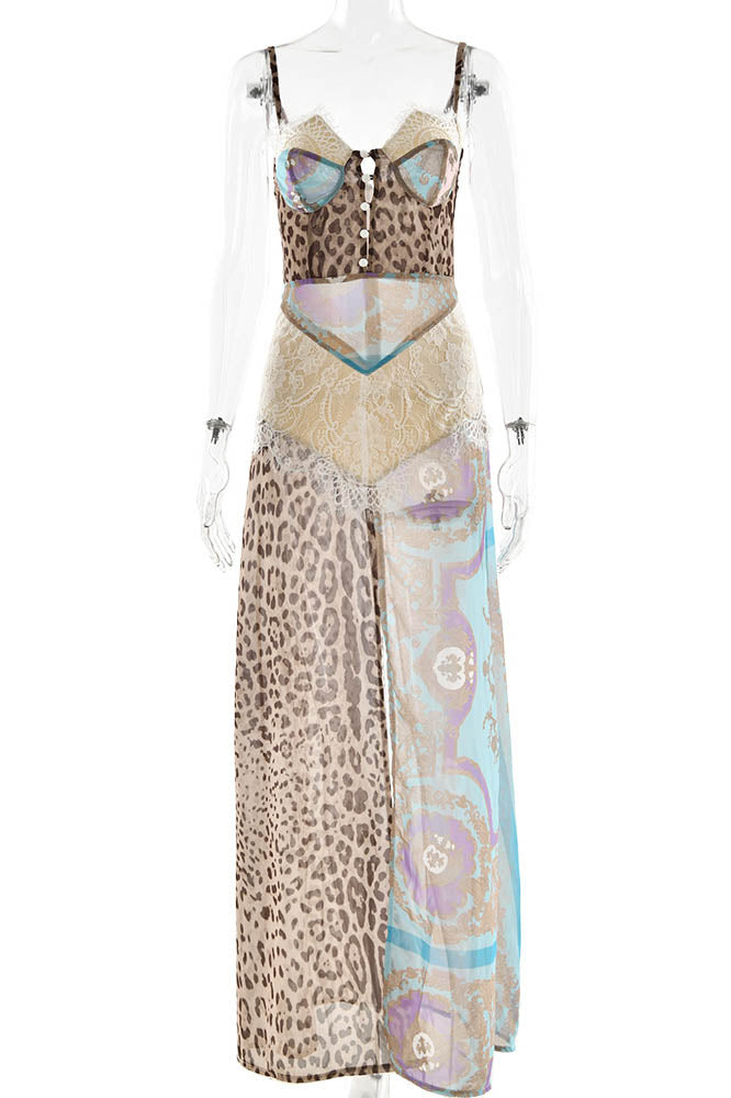 Whispers of the Wild – Waist-Tied Maxi Dres