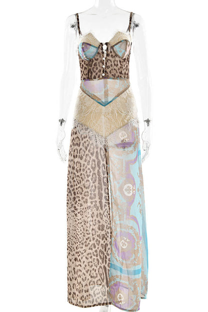 Whispers of the Wild – Waist-Tied Maxi Dres