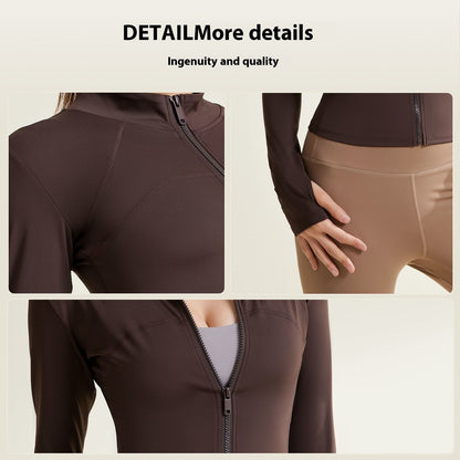 Patchwork Yoga Jacket Breathable And UV-resistant Workout Clothes