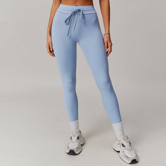 Cloud Sense High Waist Yoga Pants Belly Contracting Hip Raise Fitness Pants