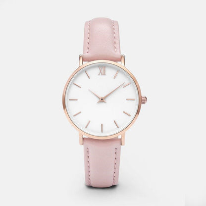 Fashion Women’s Leather Quartz Watch – Ellipse Dial