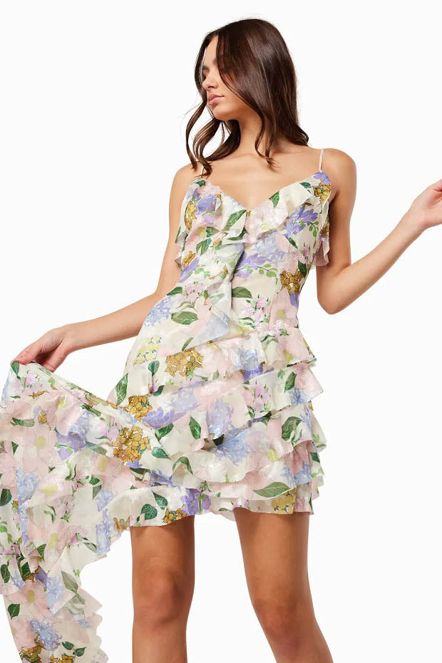 Spring Summer Off-Shoulder Organza Dress