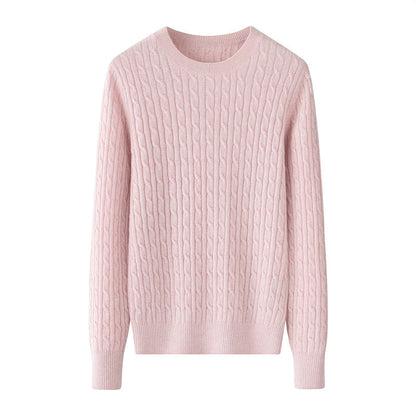 Round Neck Sweater Women's Pure Cashmere Sweater