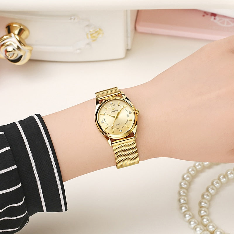 Luxury Women's Watch 18k Gold Plated