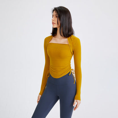 Casual Tight Workout Clothes For Women Quick-drying Exercise Top Elastic Yoga Clothes