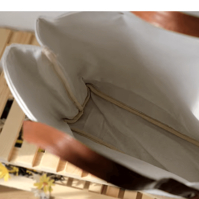 Raw Linen Beach Bag