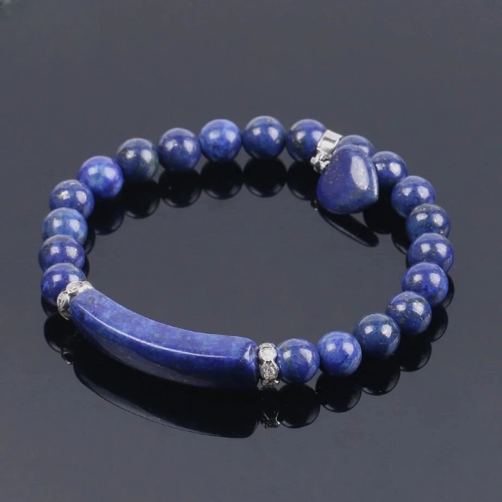 Lapis Lazuli Heart Bracelet