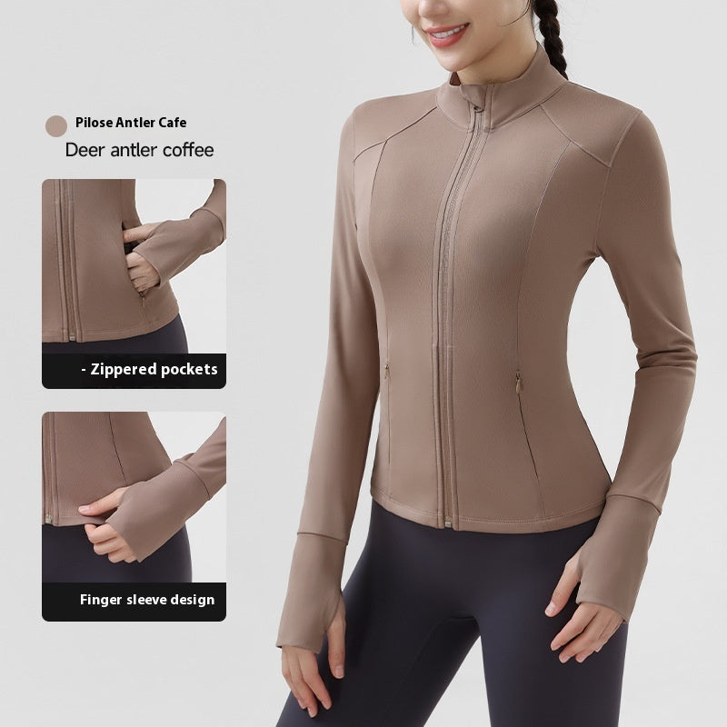 Autumn Outdoor Yoga Clothes Sports Coat For Women